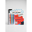 Akademi Çocuk Mat Mini Set Çizgi Çalışmam Yıkanabilir Unisex Aksesuar Beyaz Boyama Kitabı