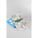 Akademi Çocuk Mat Puzzle Korsan Adası Yıkanabilir Unisex Aksesuar Beyaz Boyama Kitabı