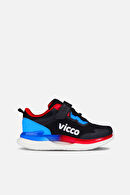 Vicco Yancy Hafif Erkek Okul Öncesi Siyah/Saks Mavi Spor Ayakkabı