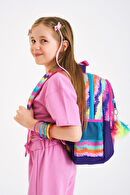 Yaygan Kedi Baskılı Aksesuar Mor/Pembe Çanta