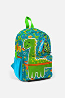 Yaygan Dinozor Baskılı Aksesuar Mavi/Yeşil Çanta