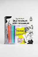 Akademi Çocuk Mat Mini Set Ünlü Resimler Minik Ressamlar Yıkanabilir Unisex Aksesuar Beyaz Boyama Kitabı
