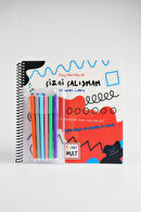 Akademi Çocuk Mat Mini Set Çizgi Çalışmam Yıkanabilir Unisex Aksesuar Beyaz Boyama Kitabı