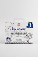 Akademi Çocuk Mat Mini Set Bugün Hava Nasıl Yıkanabilir Unisex Aksesuar Beyaz Boyama Kitabı