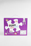 Akademi Çocuk Mat Puzzle Sevimli Dostlar Yıkanabilir Unisex Aksesuar Beyaz Boyama Kitabı