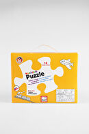 Akademi Çocuk Mat Puzzle Taşıtlar Yıkanabilir Unisex Aksesuar Beyaz Boyama Kitabı