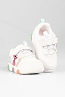 Vicco Number Işıklı Kız Bebek Beyaz/Mint Yeşil Spor Ayakkabı