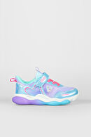 Vicco Heart Işıklı Kız Okul Öncesi Mavi Spor Ayakkabı