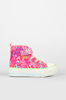 Vicco Ada Desenli Kız Bebek Beyaz/Pembe Sneaker Vicco Ada Desenli Kız Bebek Beyaz/Pembe Sneaker