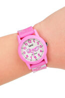 QQ Saat Butterfly Analog Aksesuar Pembe Saat