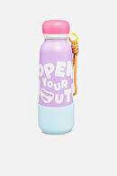 Vagonlife Funny Sızdırmaz Kapak Kız 550 ml Sarı Çelik Termos