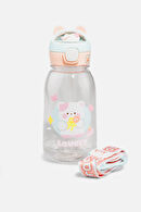 Vagonlife Cat Kilitli Kapak Kız 760 ml Pembe Su Matarası