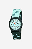 QQ Saat Dino Analog Siyah/Yeşil